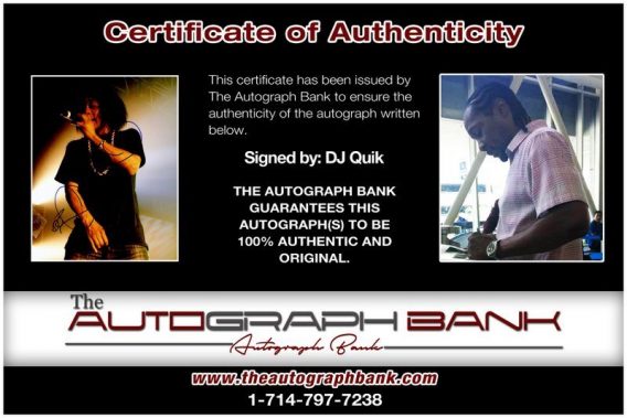 DJ Quik proof of signing certificate