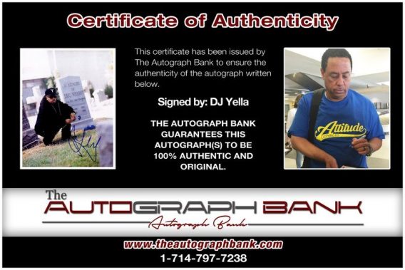 Dj Yella proof of signing certificate