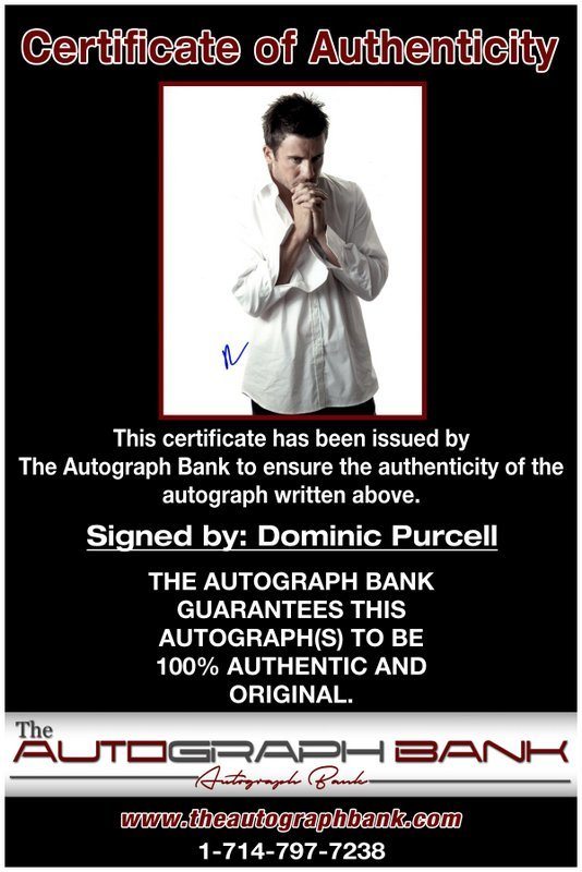 Dominic Purcell proof of signing certificate