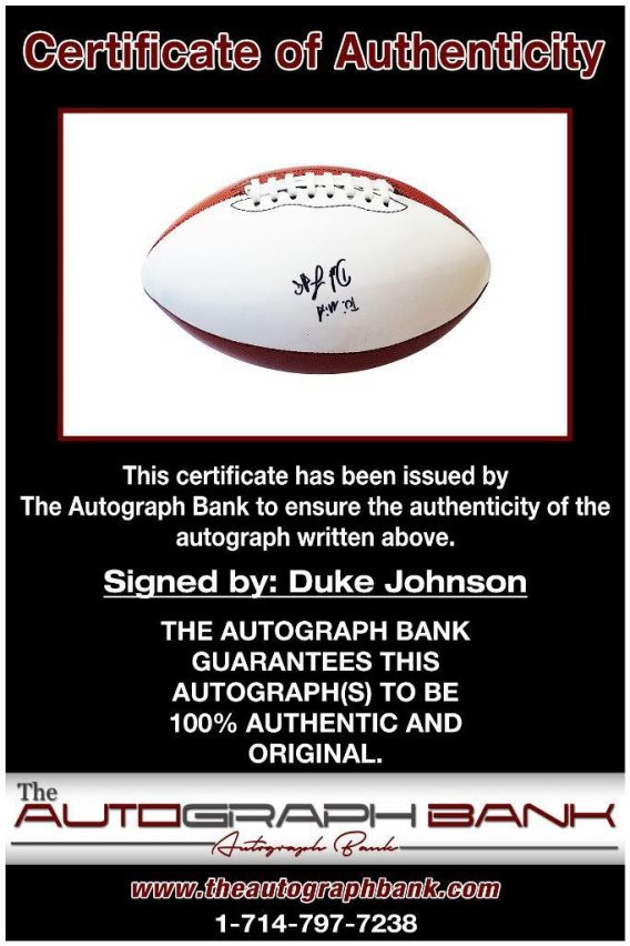 Duke Johnson proof of signing certificate