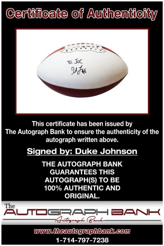 Duke Johnson proof of signing certificate