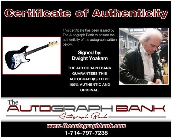 Dwight Yoakam proof of signing certificate