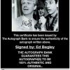 Ed Begley proof of signing certificate