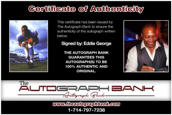 Eddie George proof of signing certificate