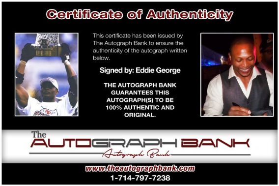 Eddie George proof of signing certificate