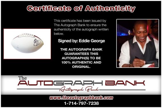 Eddie George proof of signing certificate