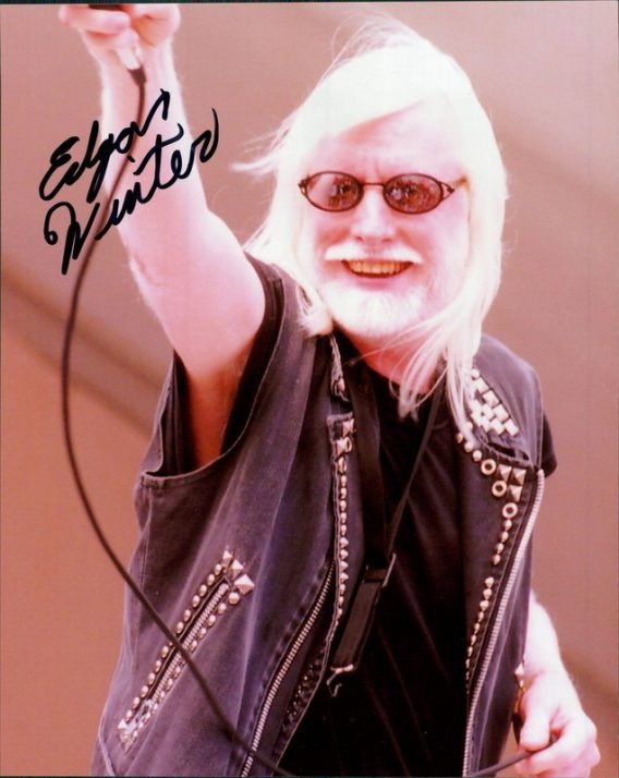 Edgar Winter signed AUTHENTIC 8x10Free ShipThe Autograph Bank