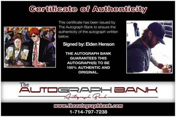 Elden Henson proof of signing certificate