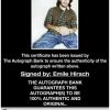 Emile Hirsch proof of signing certificate