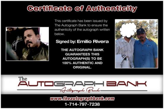 Emillio Rivera proof of signing certificate