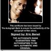 Eric Benet proof of signing certificate