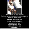 Ernie Els proof of signing certificate