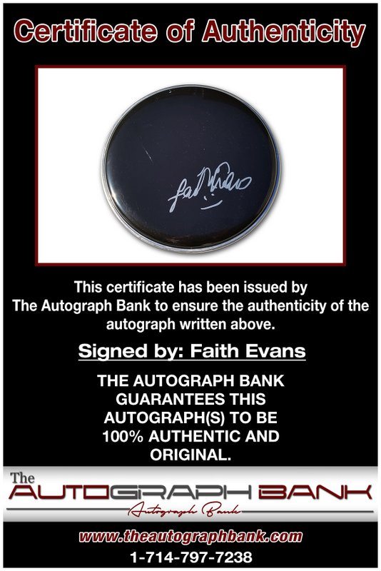 Faith Evans proof of signing certificate