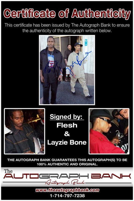 Flesh & Layzie Bone proof of signing certificate