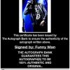 Funny Man proof of signing certificate