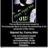 Funny Man proof of signing certificate