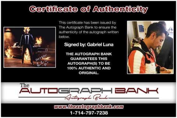 Gabriel Luna proof of signing certificate