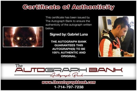 Gabriel Luna proof of signing certificate