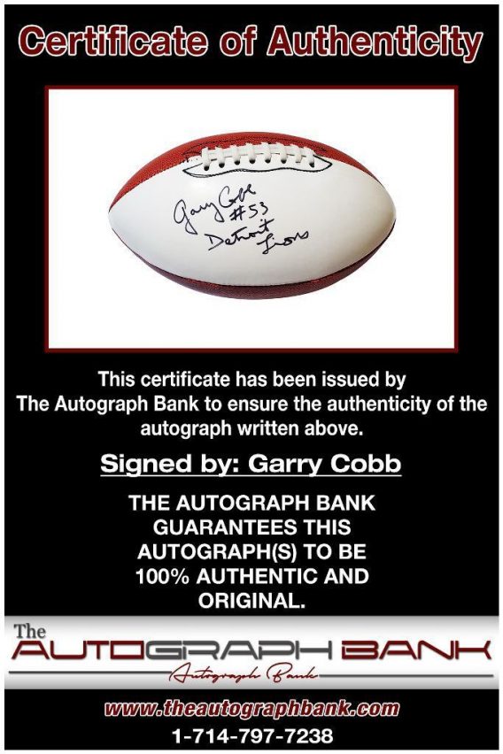 Garry Cobb proof of signing certificate