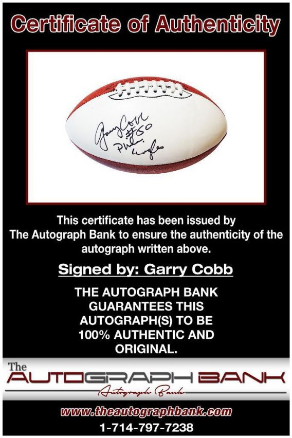 Garry Cobb proof of signing certificate