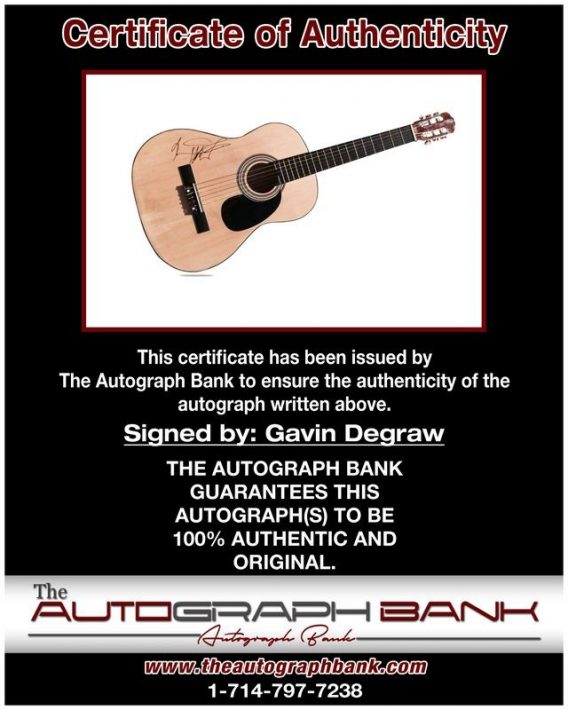 Gavin Degraw proof of signing certificate