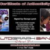 George Lynch certificate of authenticity from the autograph bank