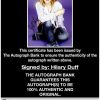 Hillary Duff proof of signing certificate