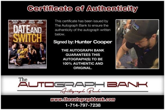 Hunter Cooper proof of signing certificate