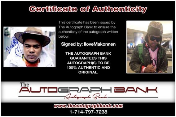 R&B singer Ilovemakonnen proof of signing certificate