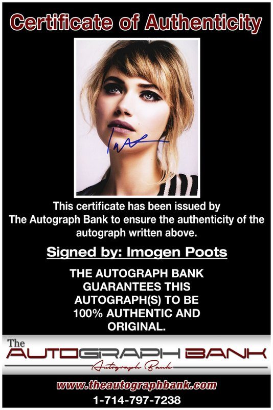 Imogen Poots proof of signing certificate