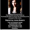 Ivana Baquero proof of signing certificate