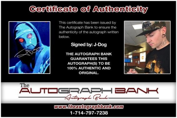 J-Dog of Hollywood Undead proof of signing certificate