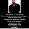 Jackson Galaxy proof of signing certificate