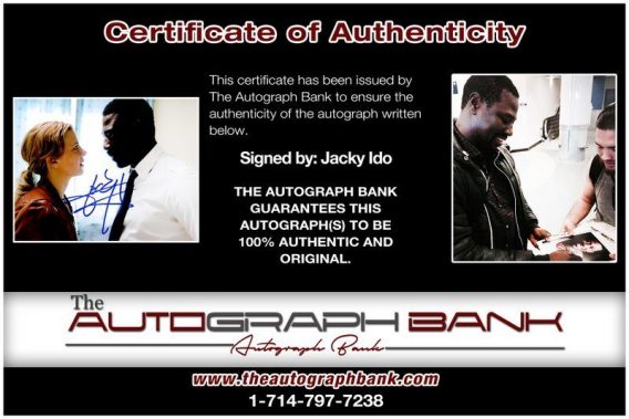 Jacky Ido proof of signing certificate