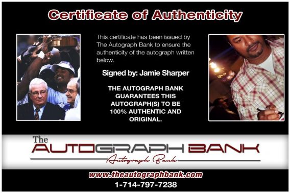 Jamie Sharper proof of signing certificate