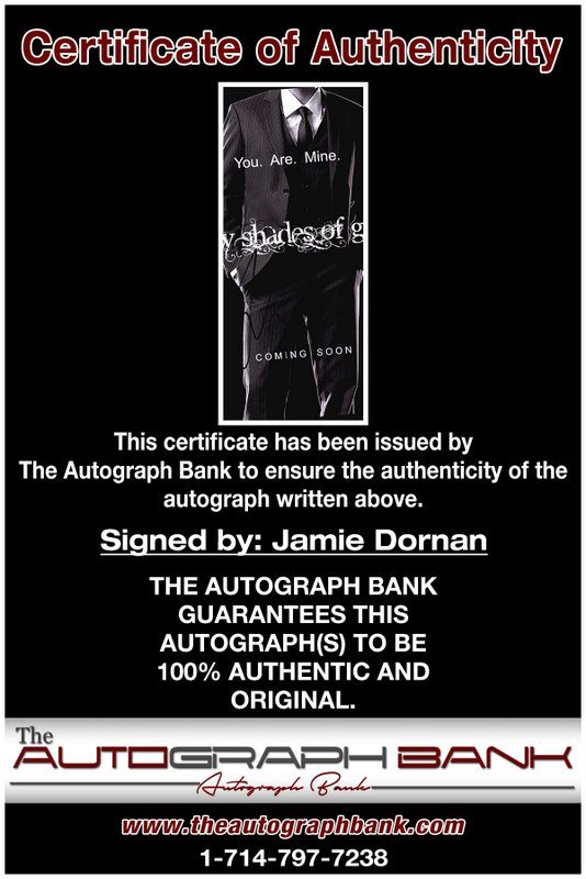 Jamie Dornan proof of signing certificate
