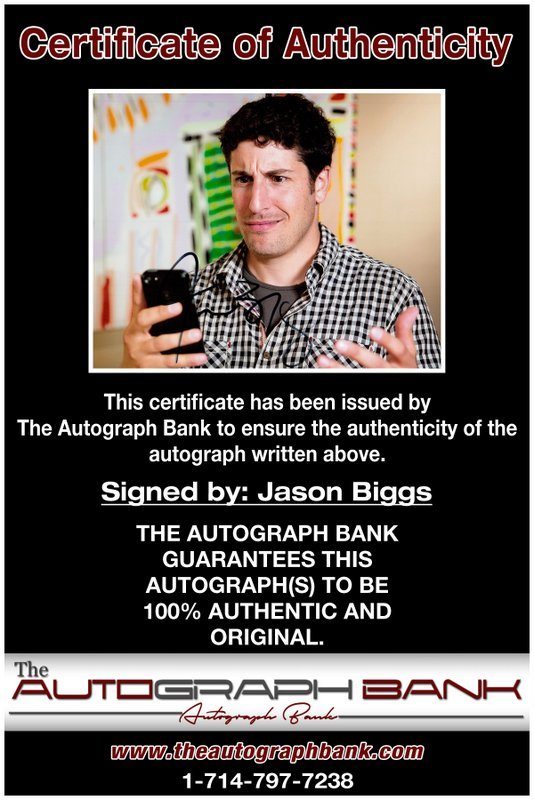Jason Biggs proof of signing certificate