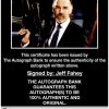 Jeff Fahey proof of signing certificate