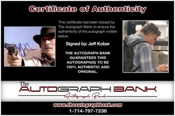 Jeff Kober proof of signing certificate