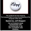 Jeff Maggert proof of signing certificate