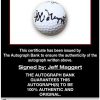 Jeff Maggert proof of signing certificate