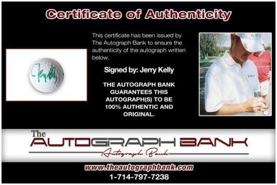 Jerry Kelly proof of signing certificate