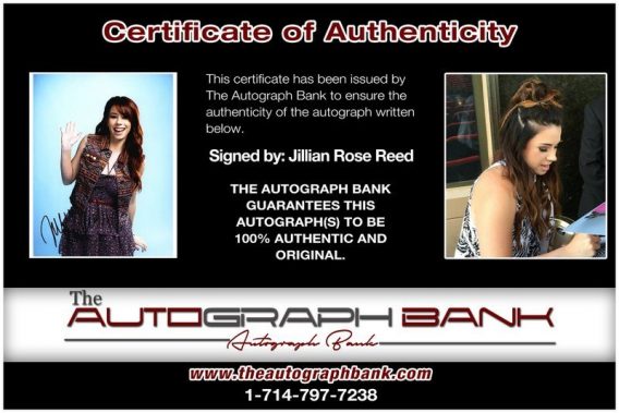 Jillian Rose proof of signing certificate