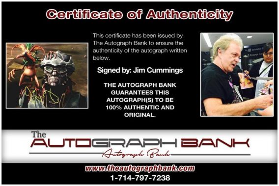 Jim Cummings proof of signing certificate