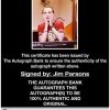 Jim Parsons proof of signing certificate