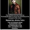 Jimmy Tatro proof of signing certificate
