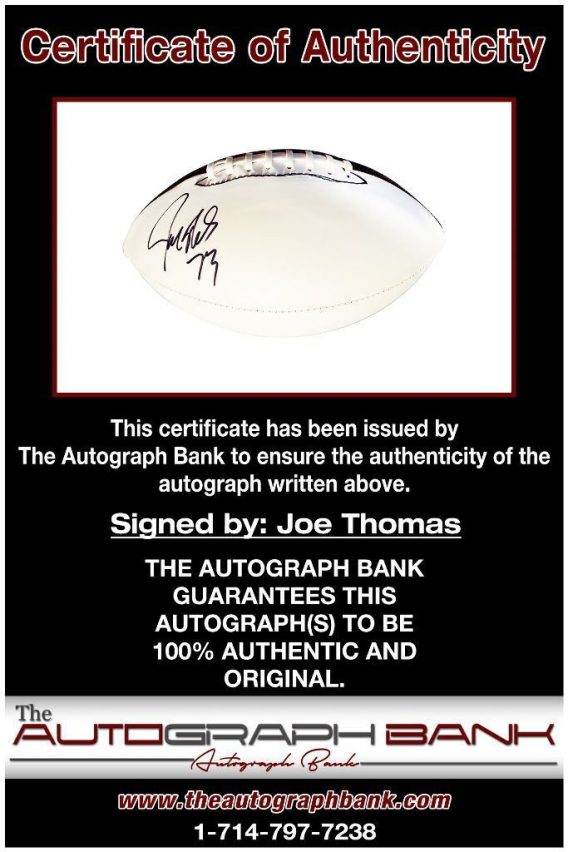 Joe Thomas proof of signing certificate