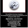 Joe Durant proof of signing certificate