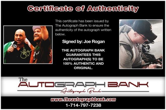 Joe Rogan proof of signing certificate