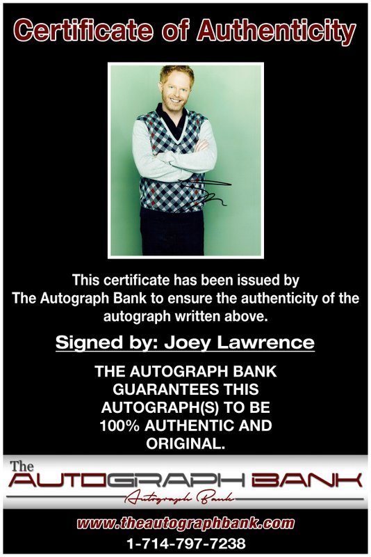 Joey Lawrence proof of signing certificate